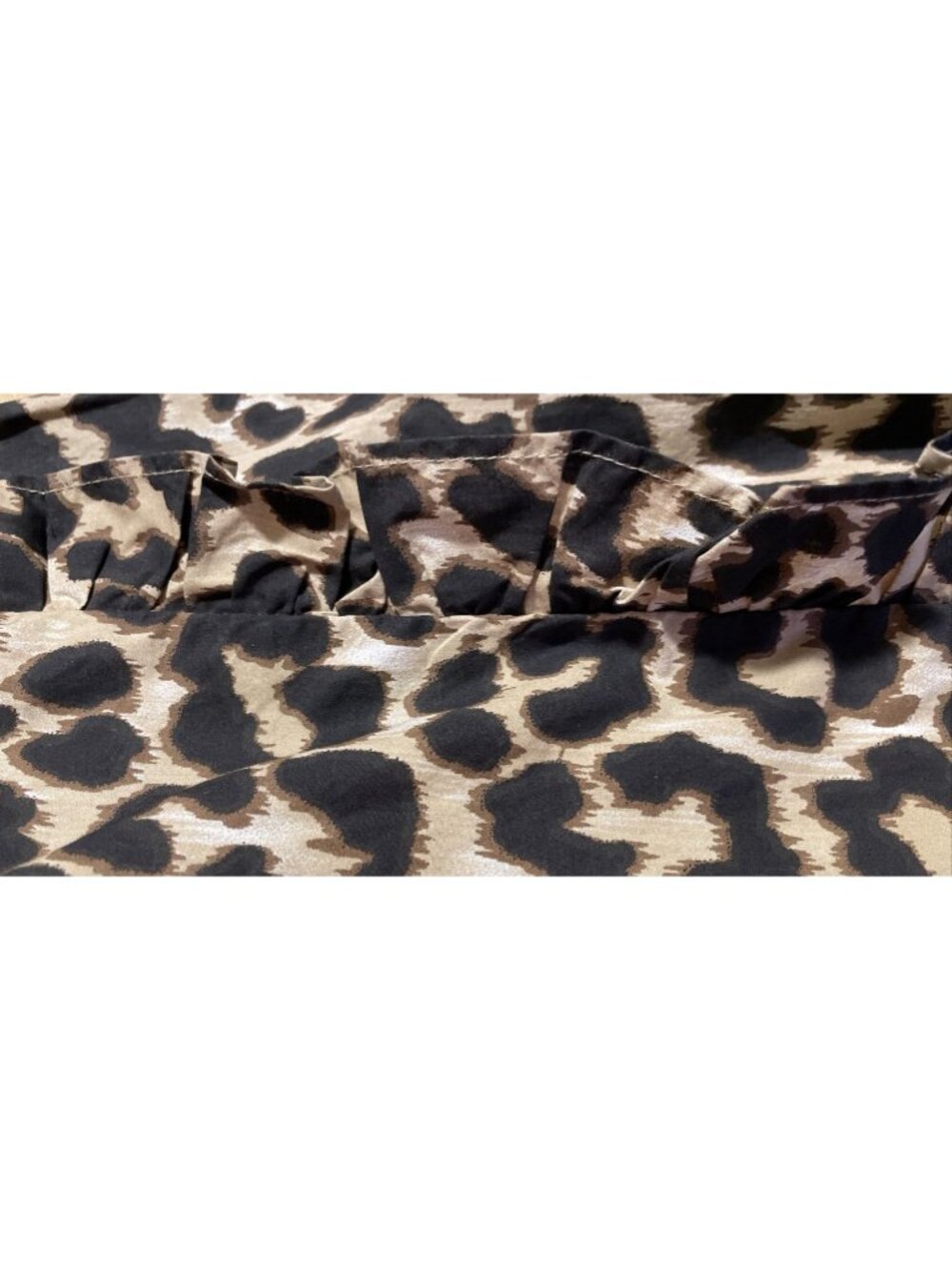 J. Crew Women Leopard Print Puff Ruffle Long Sleeve  Top X-Small preowned - Picture 6 of 10